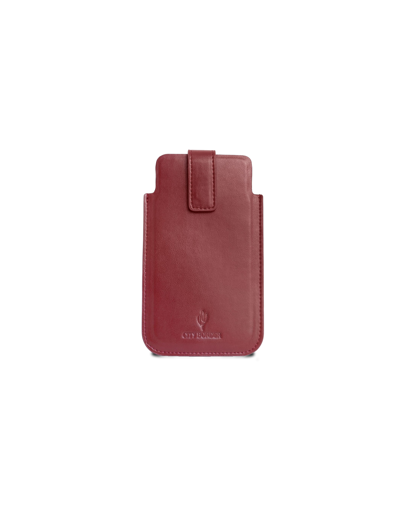 Die rote Bastei Handyhülle von City Border hebt sich vor einem schlichten Hintergrund hervor und bietet eine stilvolle Smartphone-Lösung. Handyhülle Universal.