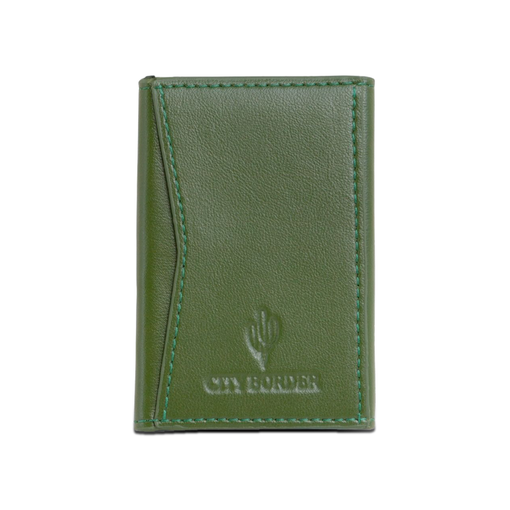City Border Gantrisch Cardholder in lebhaftem Grün, stilistisch ansprechend.