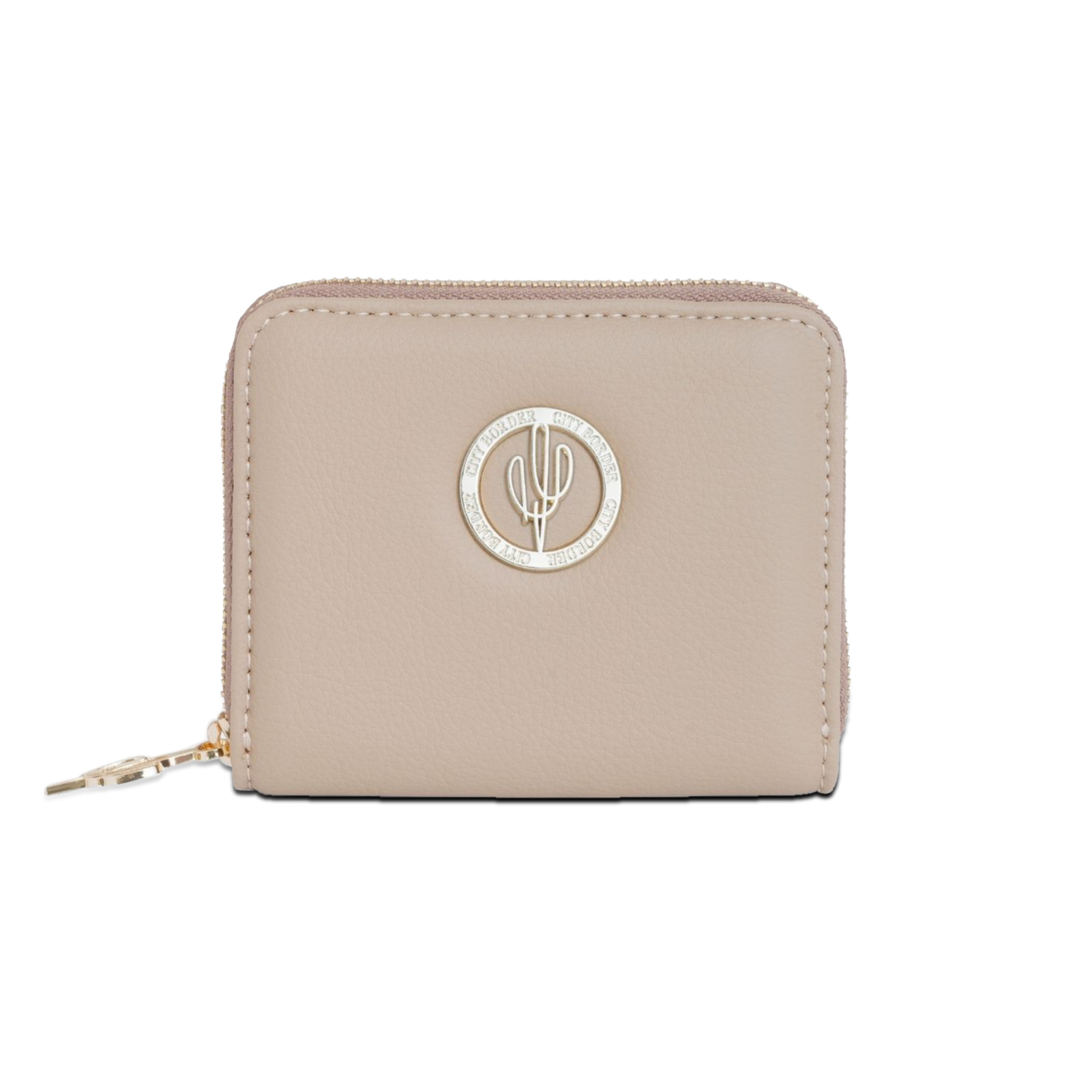 Stylisches Portemonnaie Minami aus Kaktusleder von City Border - Das kompakte, vegane Portemonnaie zeigt das edle Material Kaktusleder von Desserto in hellbeige.