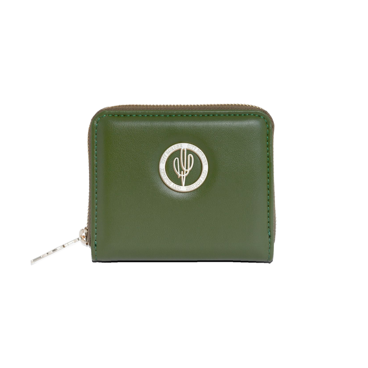 Stylisches Portemonnaie Minami aus Kaktusleder von City Border - Das grüne Portemonnaie aus Kaktusleder von Desserto präsentiert sich in einem modernen Look.