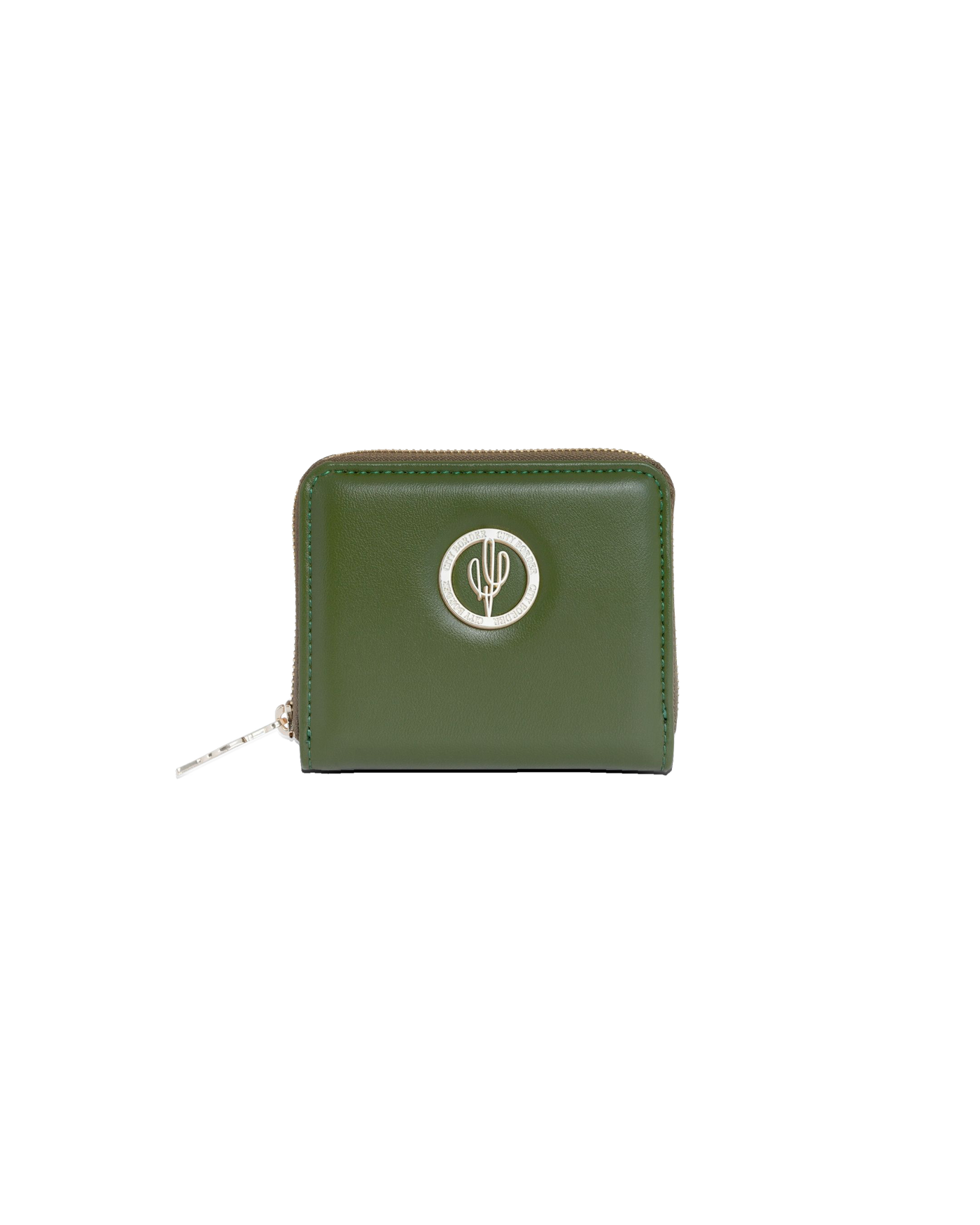 Stylisches Portemonnaie Minami aus Kaktusleder von City Border - Das grüne Portemonnaie aus Kaktusleder von Desserto präsentiert sich in einem modernen Look.