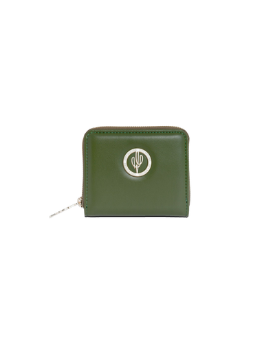 Stylisches Portemonnaie Minami aus Kaktusleder von City Border - Das grüne Portemonnaie aus Kaktusleder von Desserto präsentiert sich in einem modernen Look.